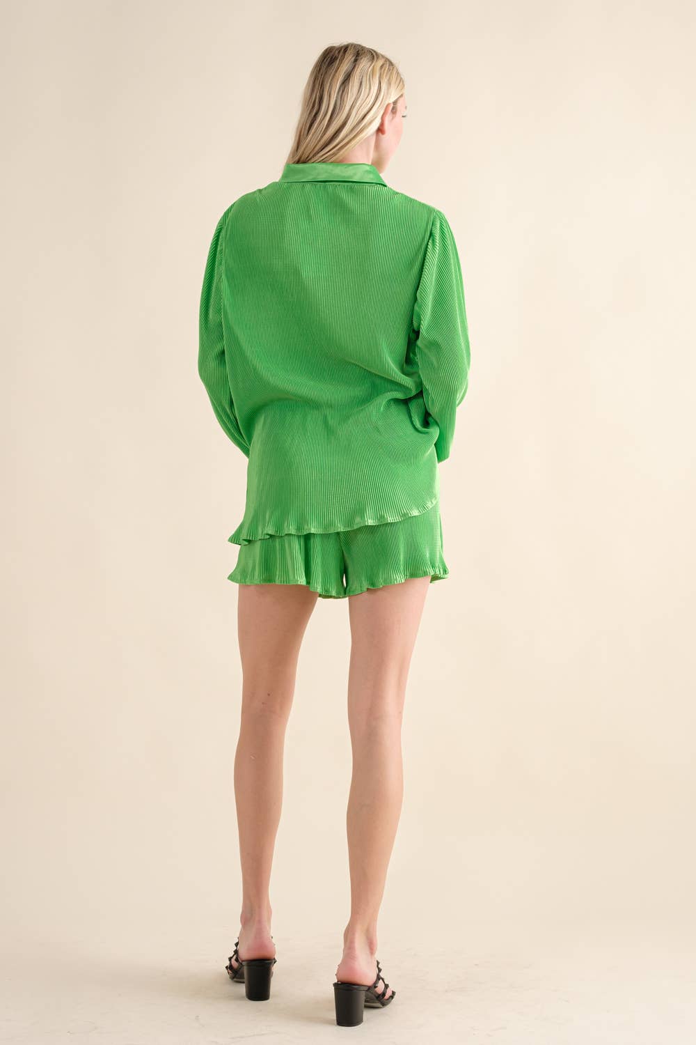 Gina Accordian Blouse Short Lounge Set