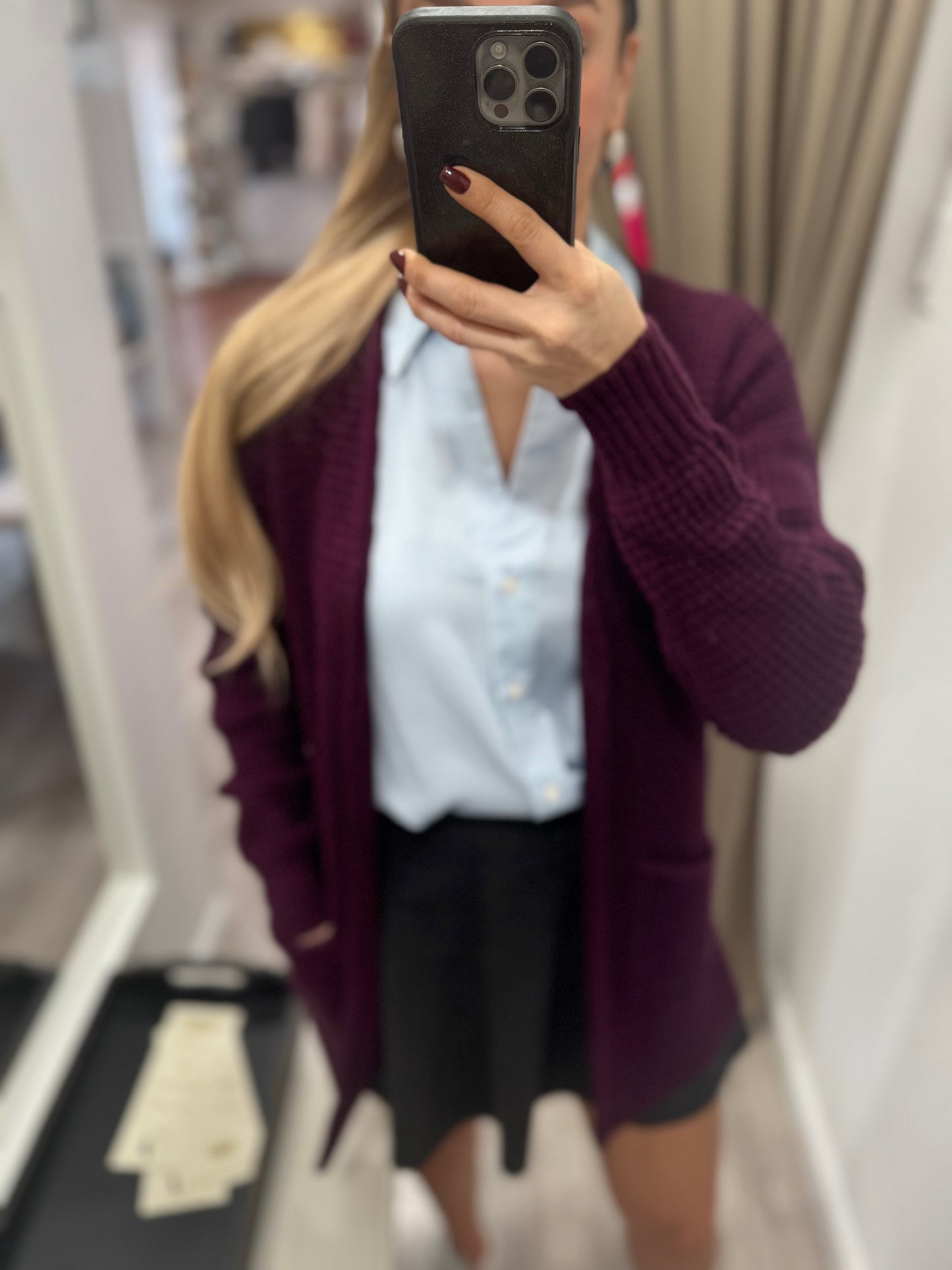 Plum Cardigan