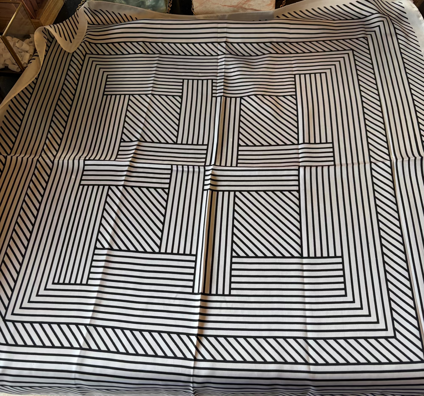 Noir Grid Scarf