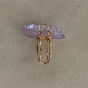 Purple Druzy Wrapped Ring