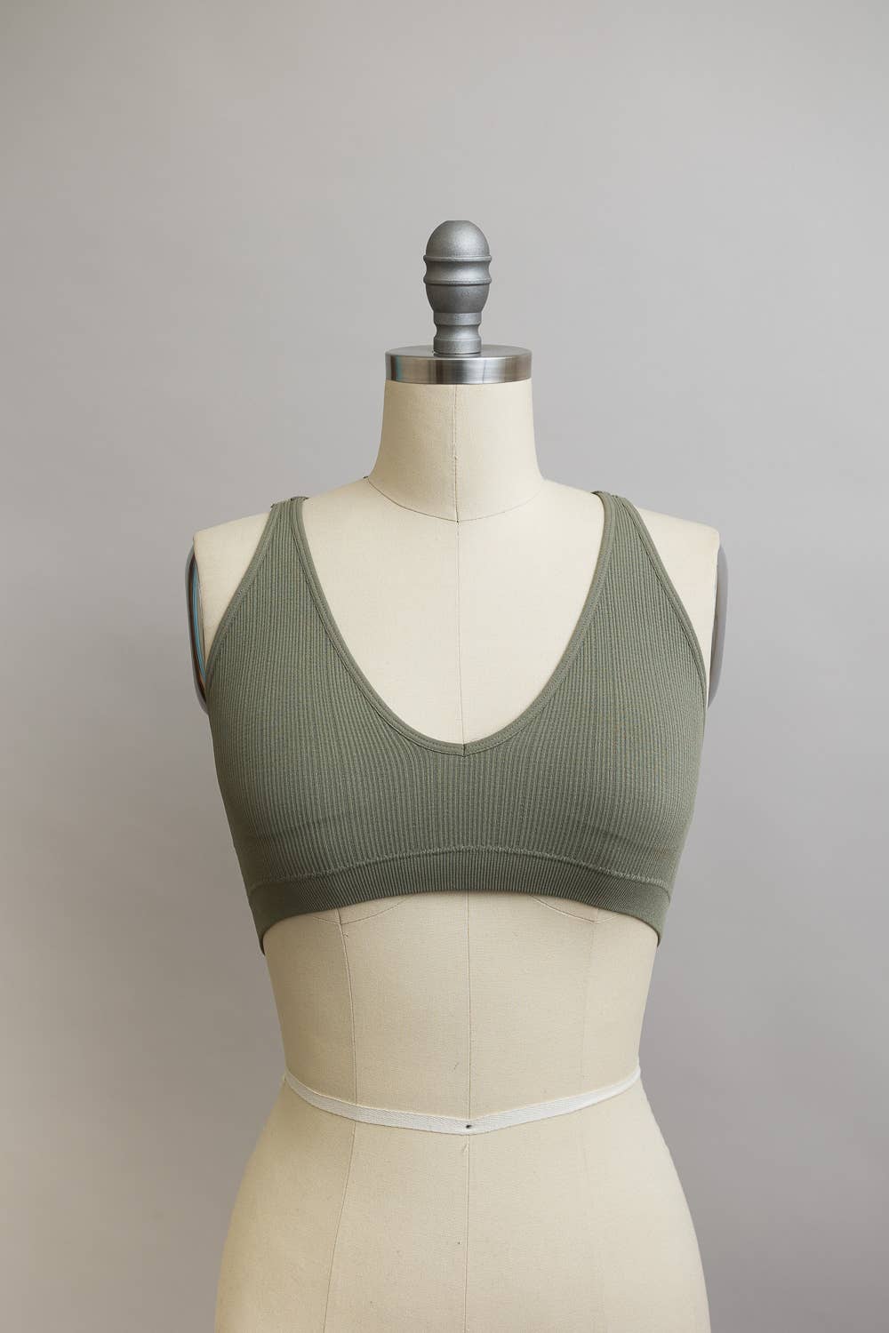Lace Racerback Bralette - With Removable Bra Pad: Ivory
