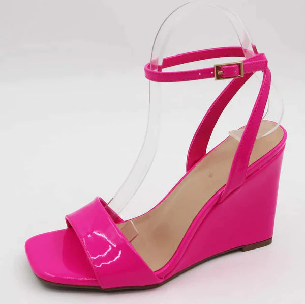 Feminine Wholesale hot pink wedge heels: Classic Touch For Your Dressing 