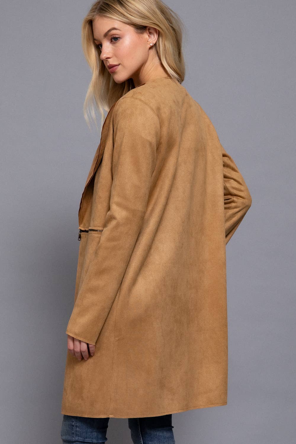Miranda Faux Suede Car Coat