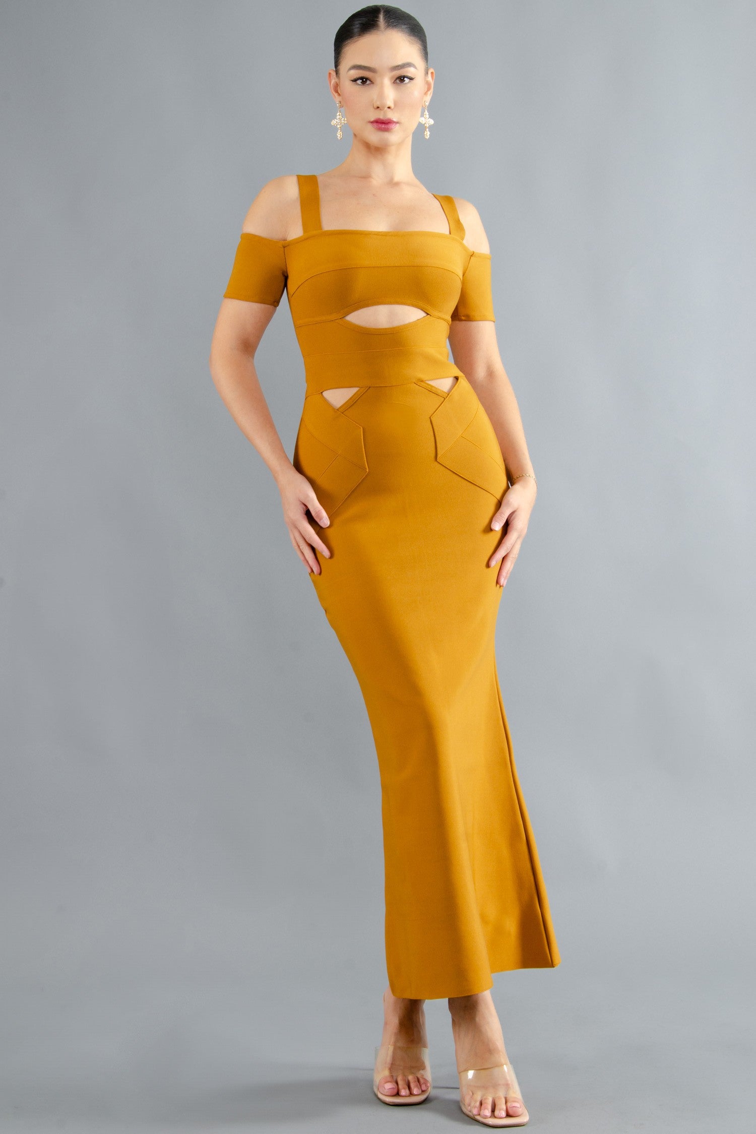 Madeleine Gold Bandage Dress