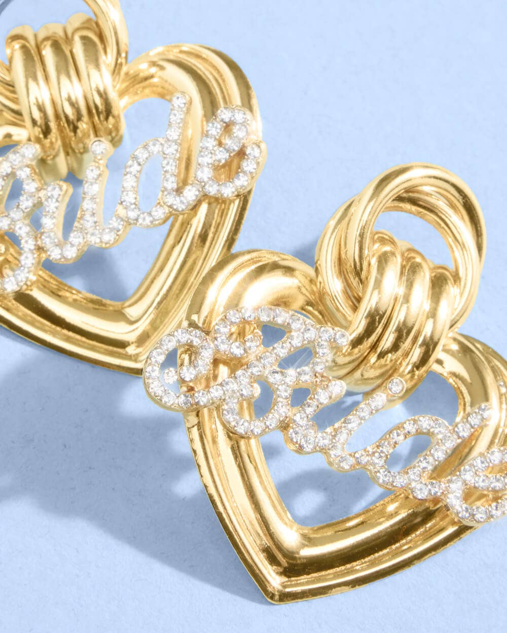 Heart of Gold Bride Earrings