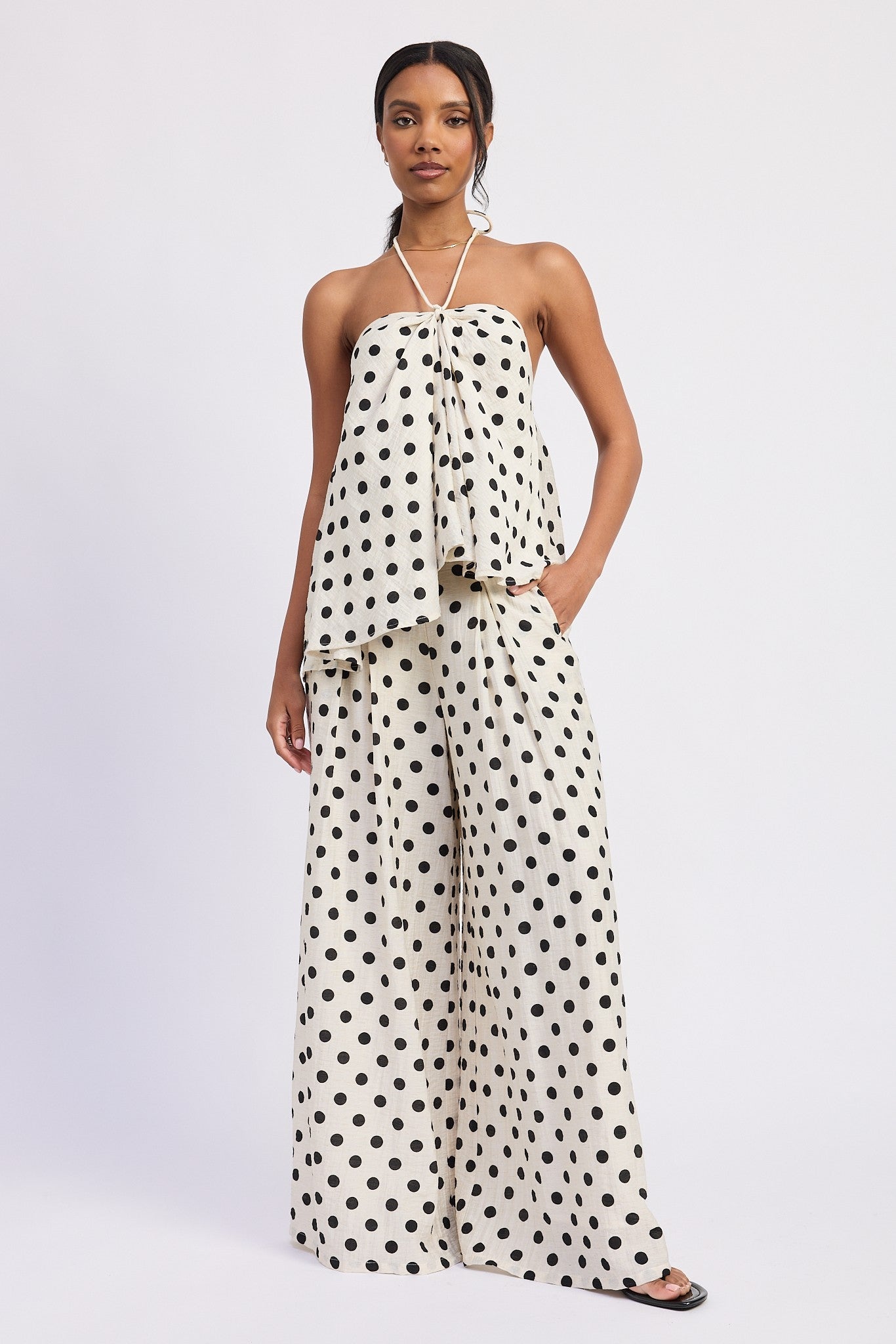 Priscilla Polka Dot  Wide Leg Pants
