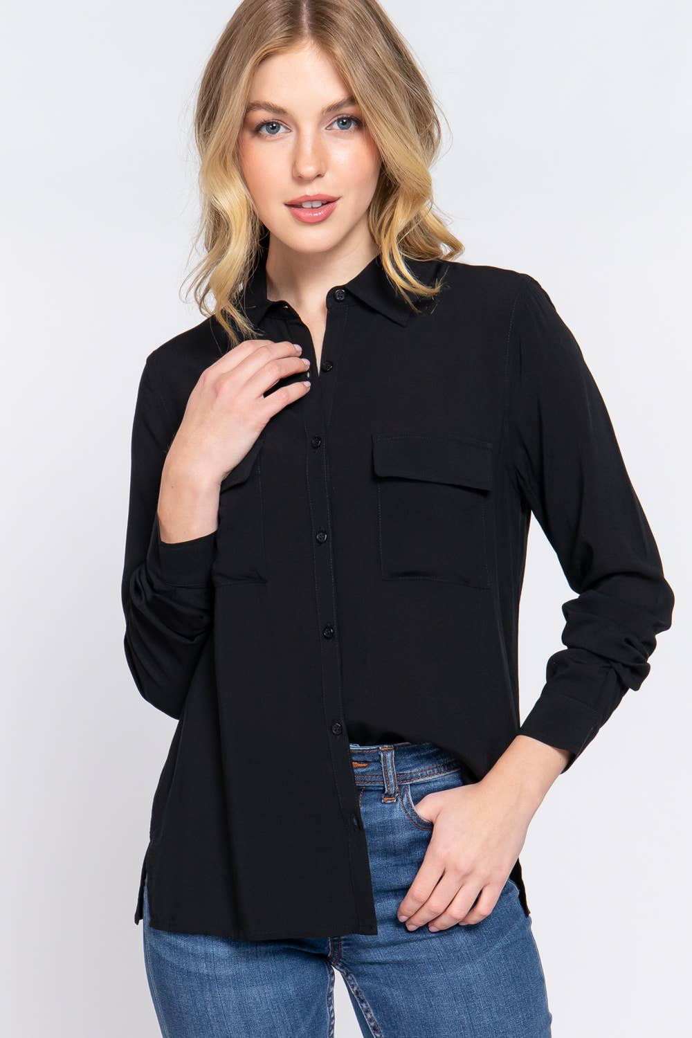 Cera Long Sleeve Front  Shirt