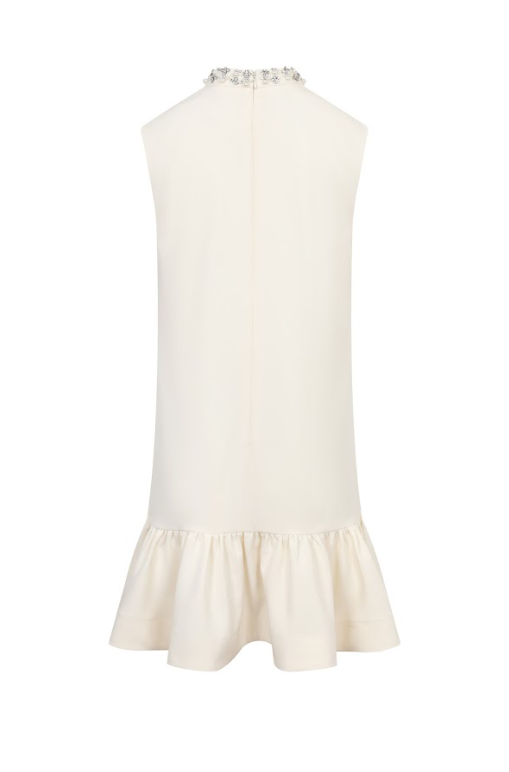 Embellished Collar Mini Dress