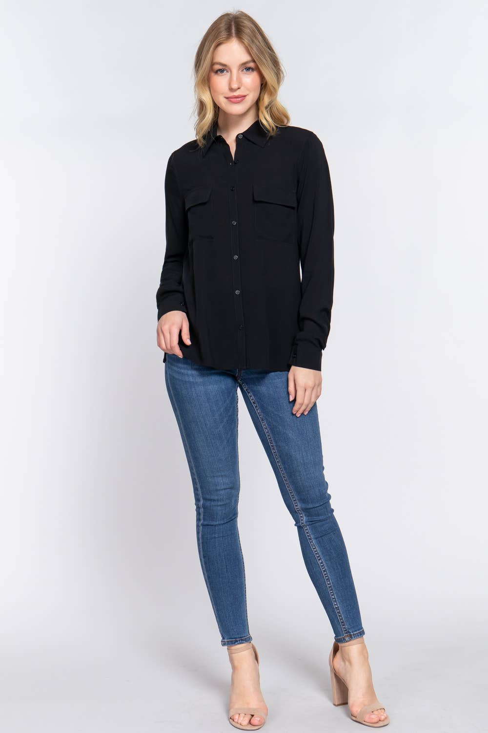 Cera Long Sleeve Front  Shirt