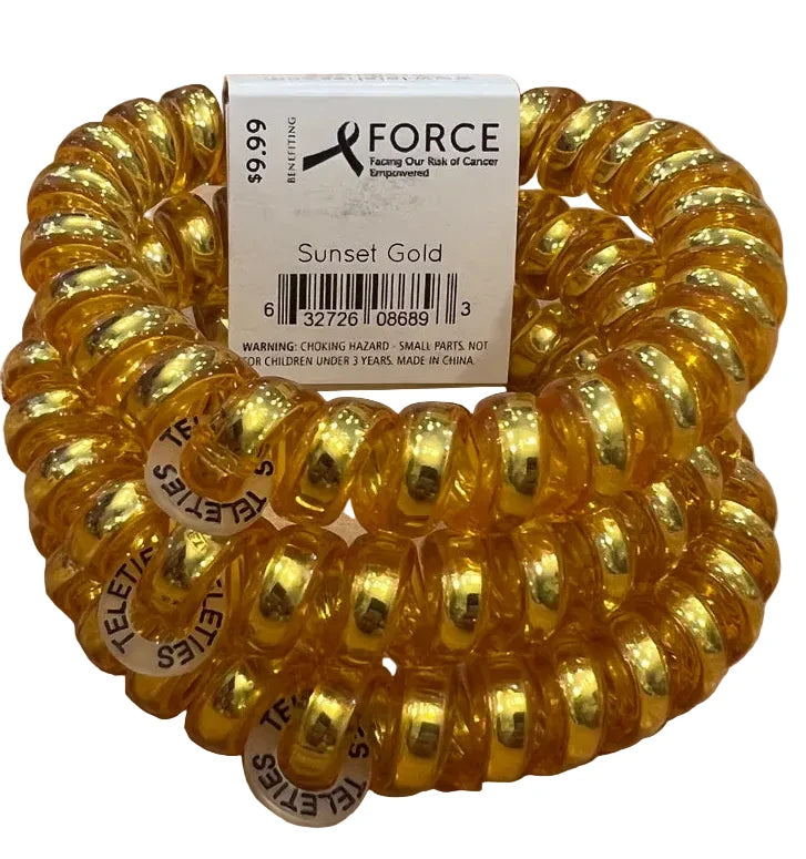 TELETIES Gold Hair Ties