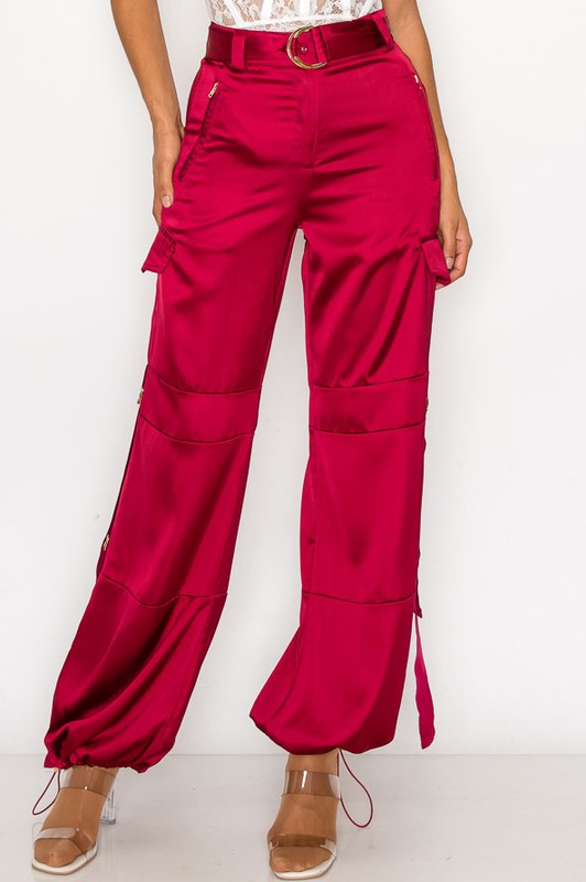 Catherine Silk Cargo Pants