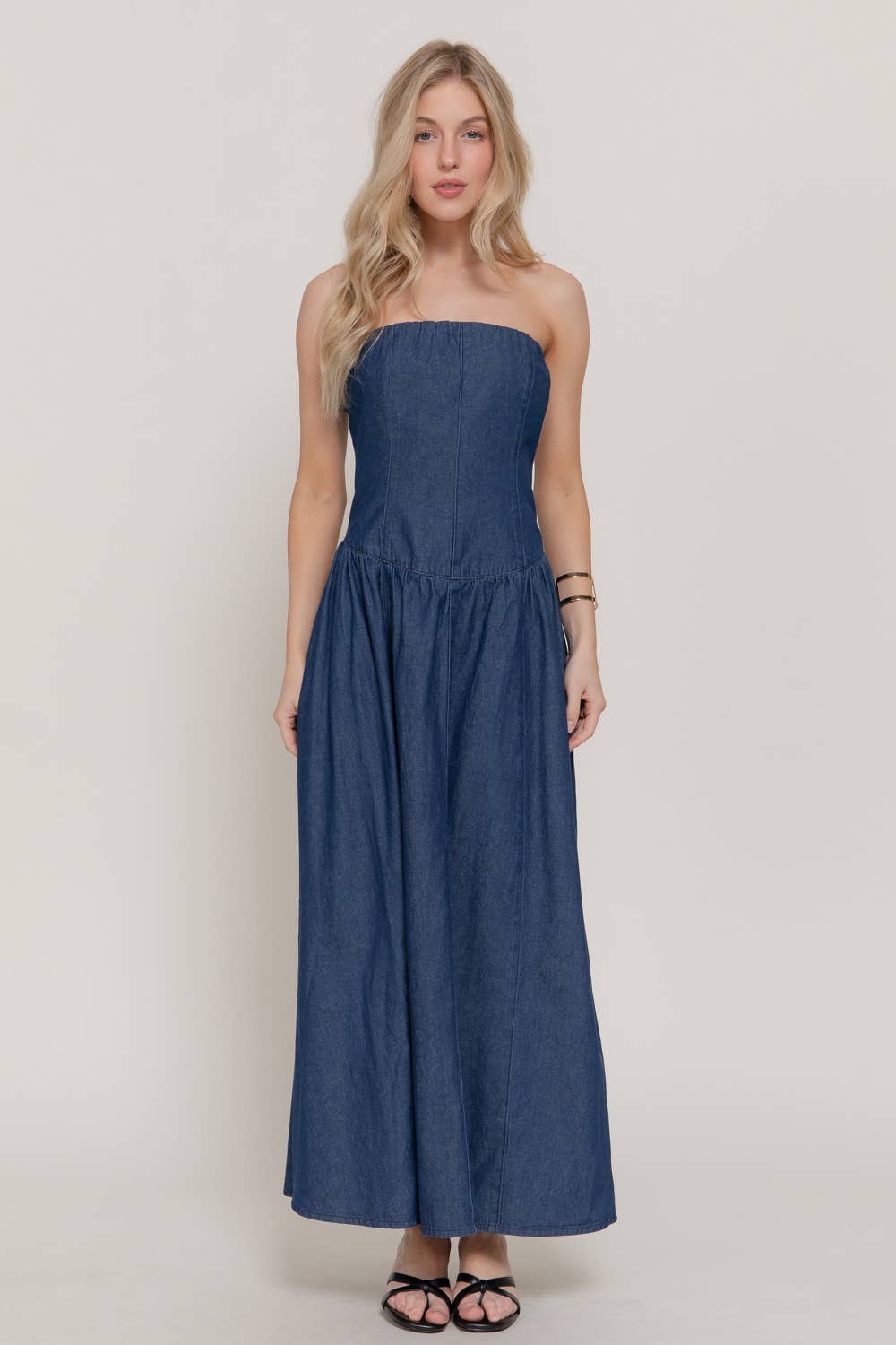 Denim  Midi Dress