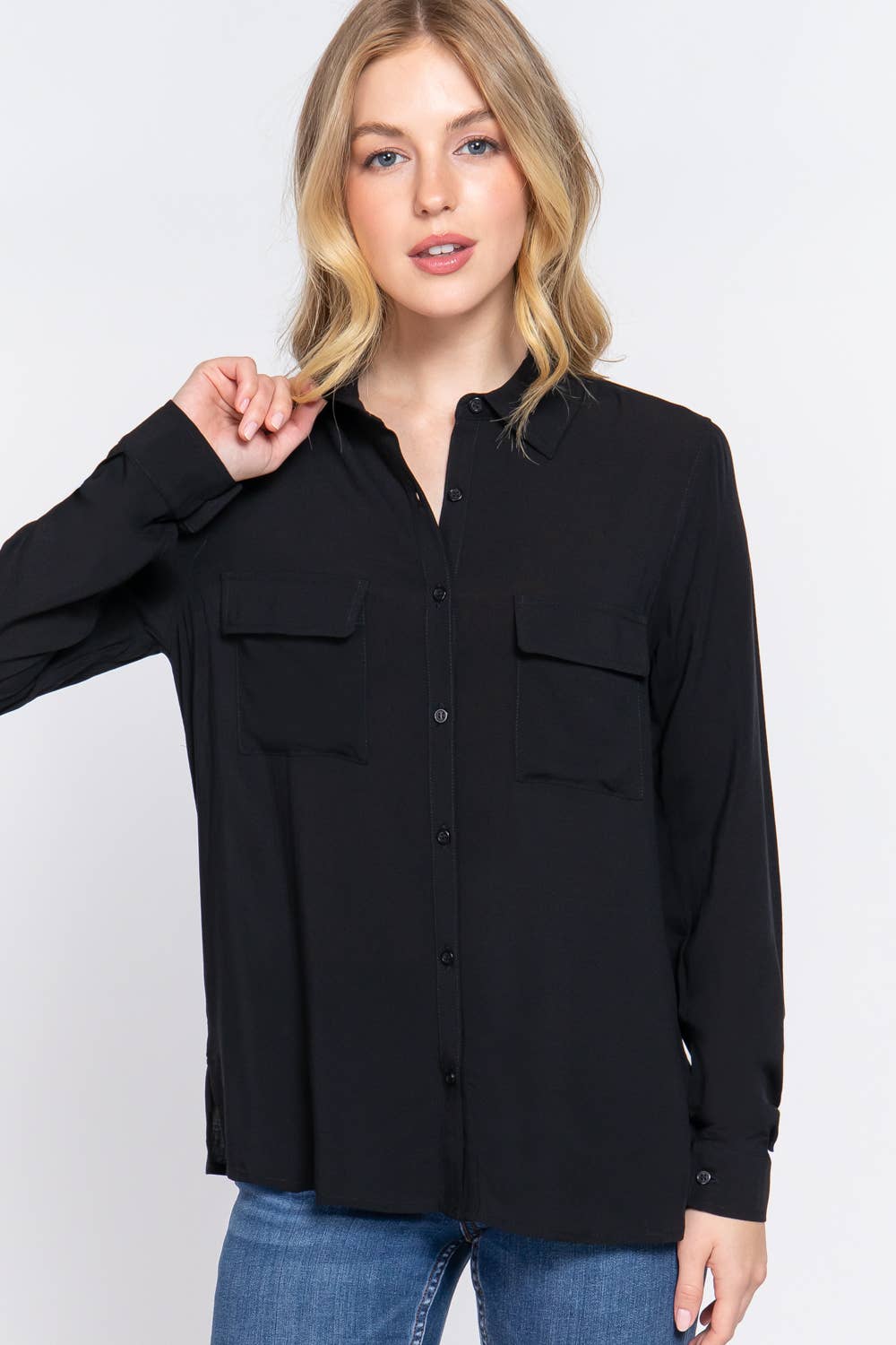 Cera Long Sleeve Front  Shirt