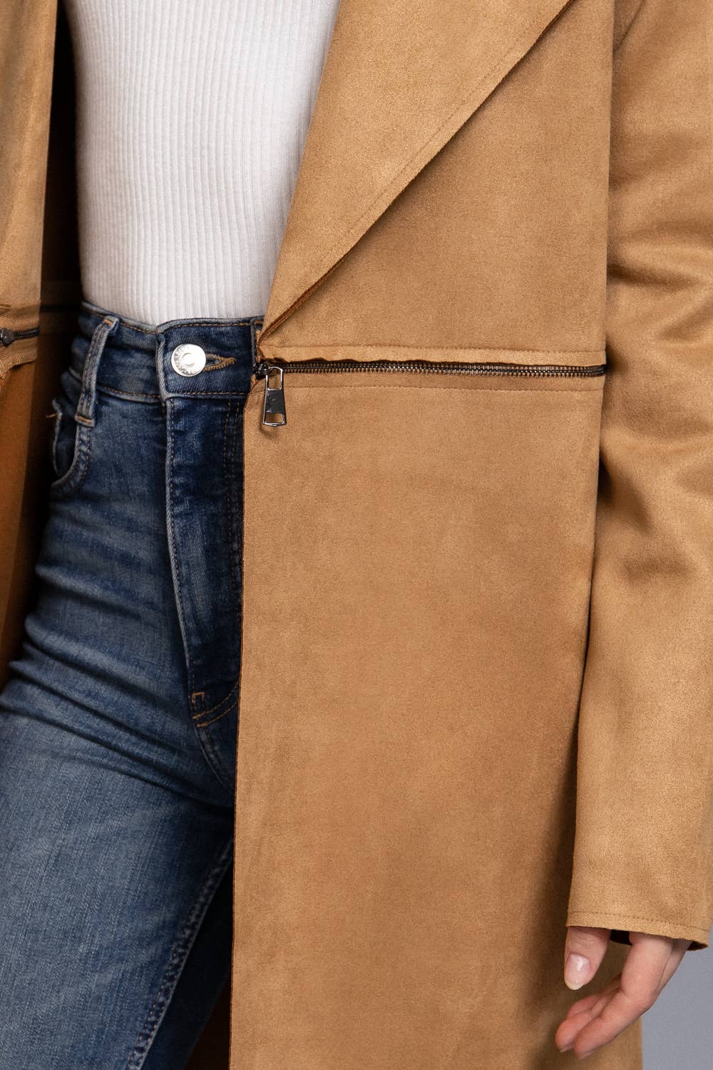 Miranda Faux Suede Car Coat