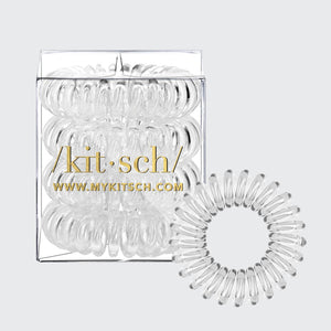 Spiral Hair Ties 4 Pack - Clear