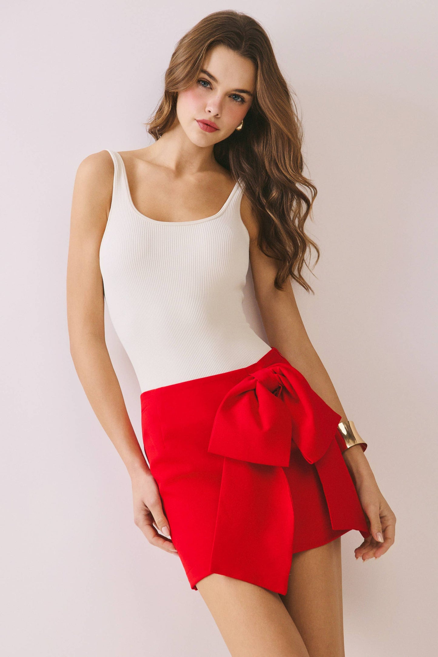 Elena High Waist Bow Detail Skirt