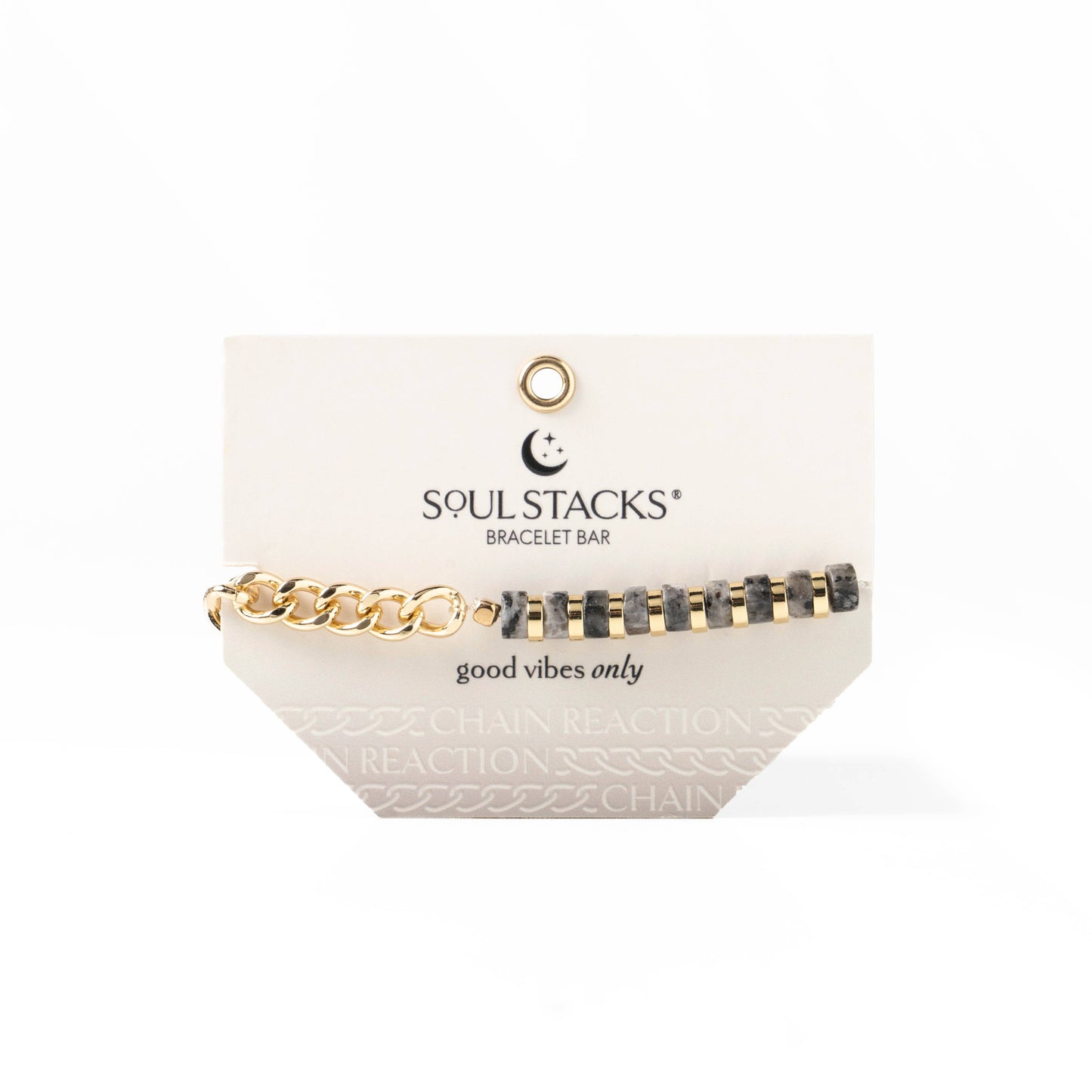 Soul Stacks Bracelet Bar Chain Reaction Collection Open Stoc: White Howlite