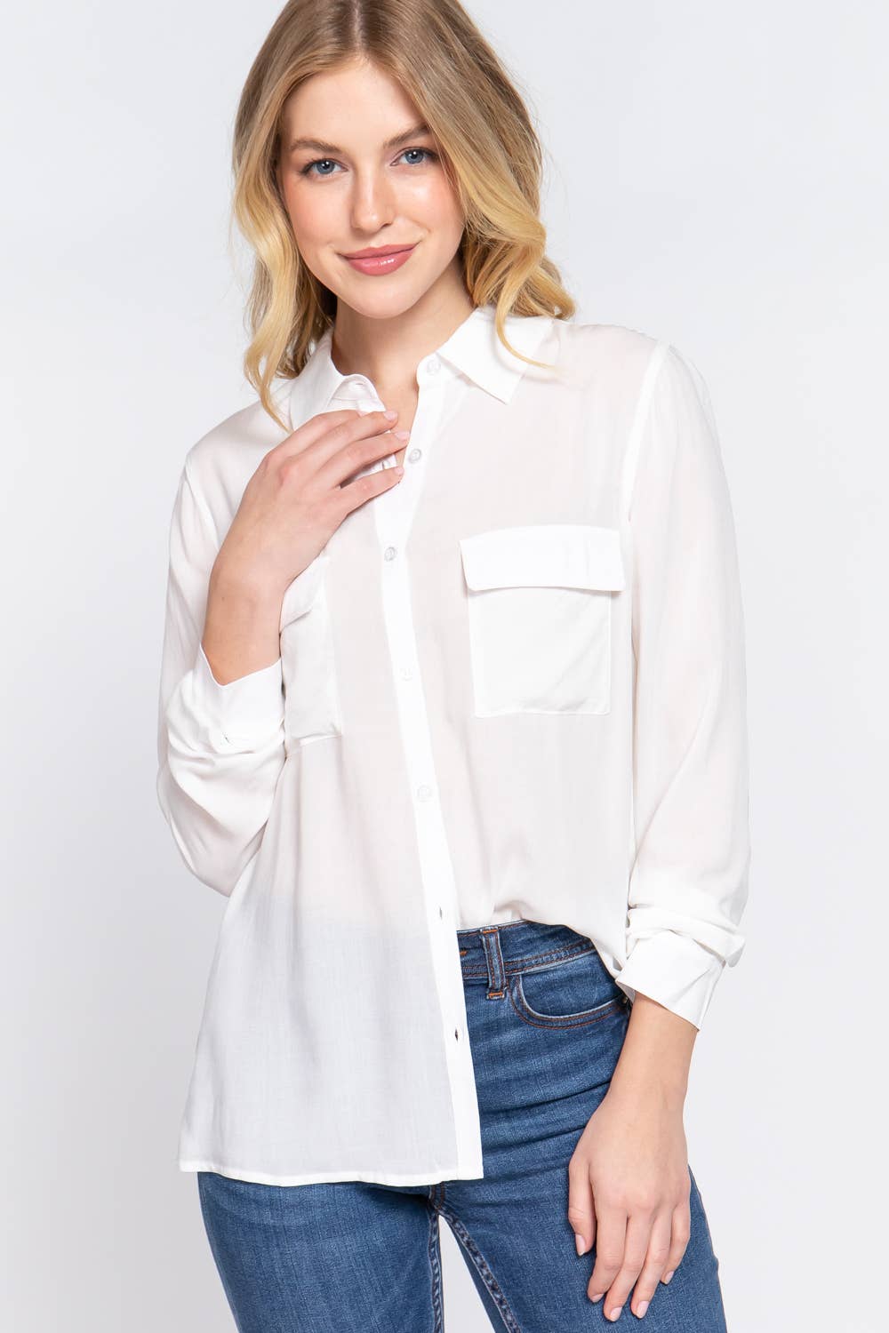 Cera Long Sleeve Front  Shirt
