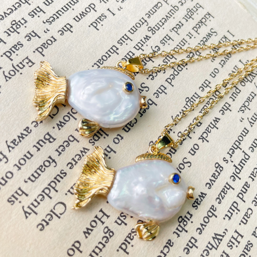 Freshwater Pearl Fish Necklace