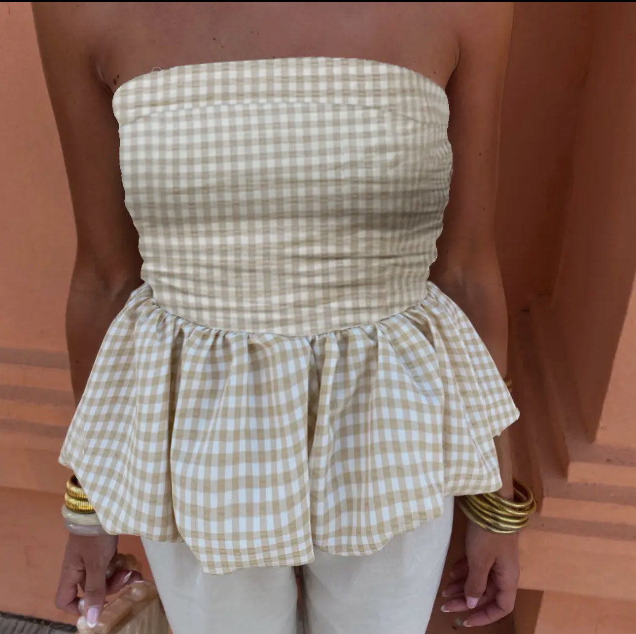 Ginger Gingham Top