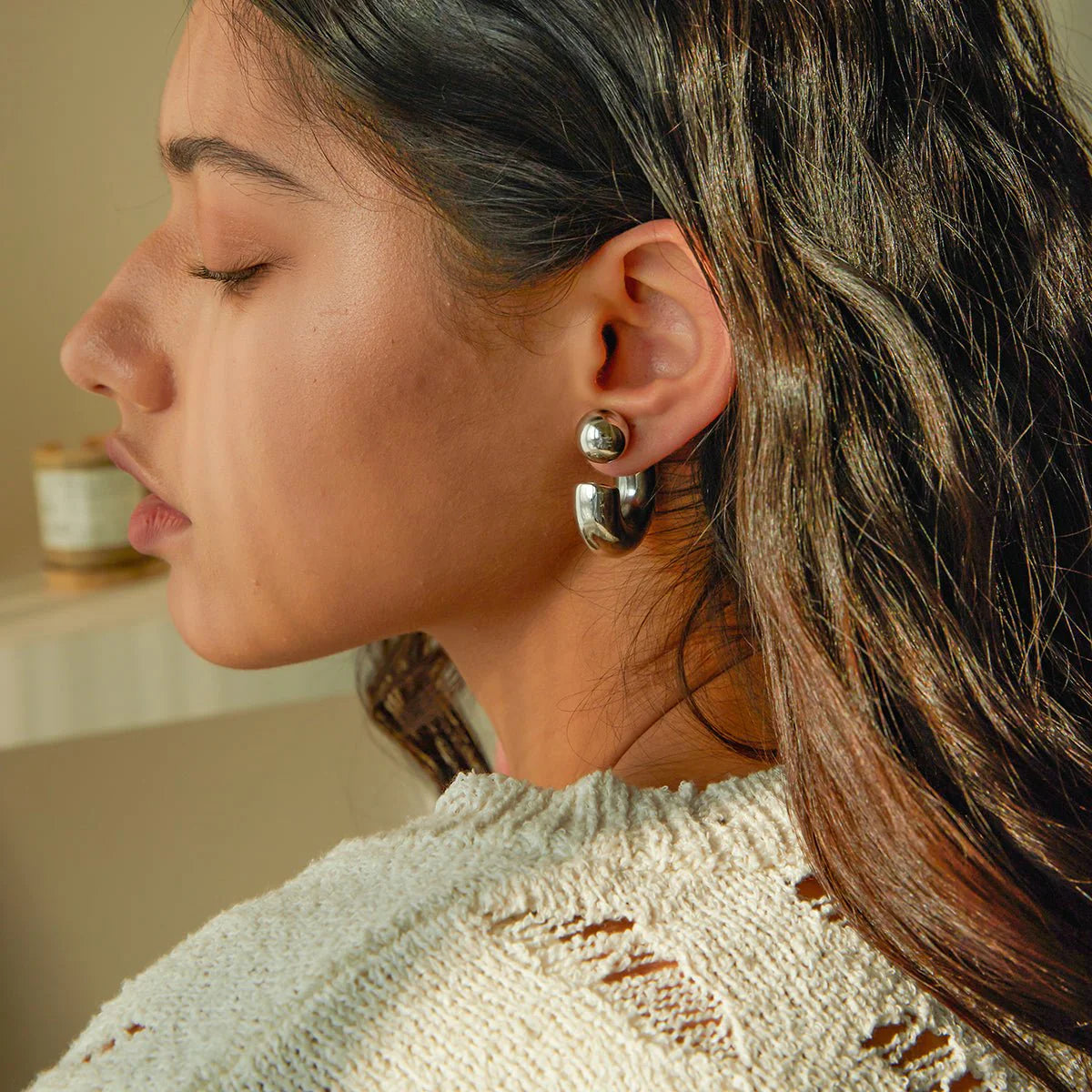 Reverse Hoop Earrings