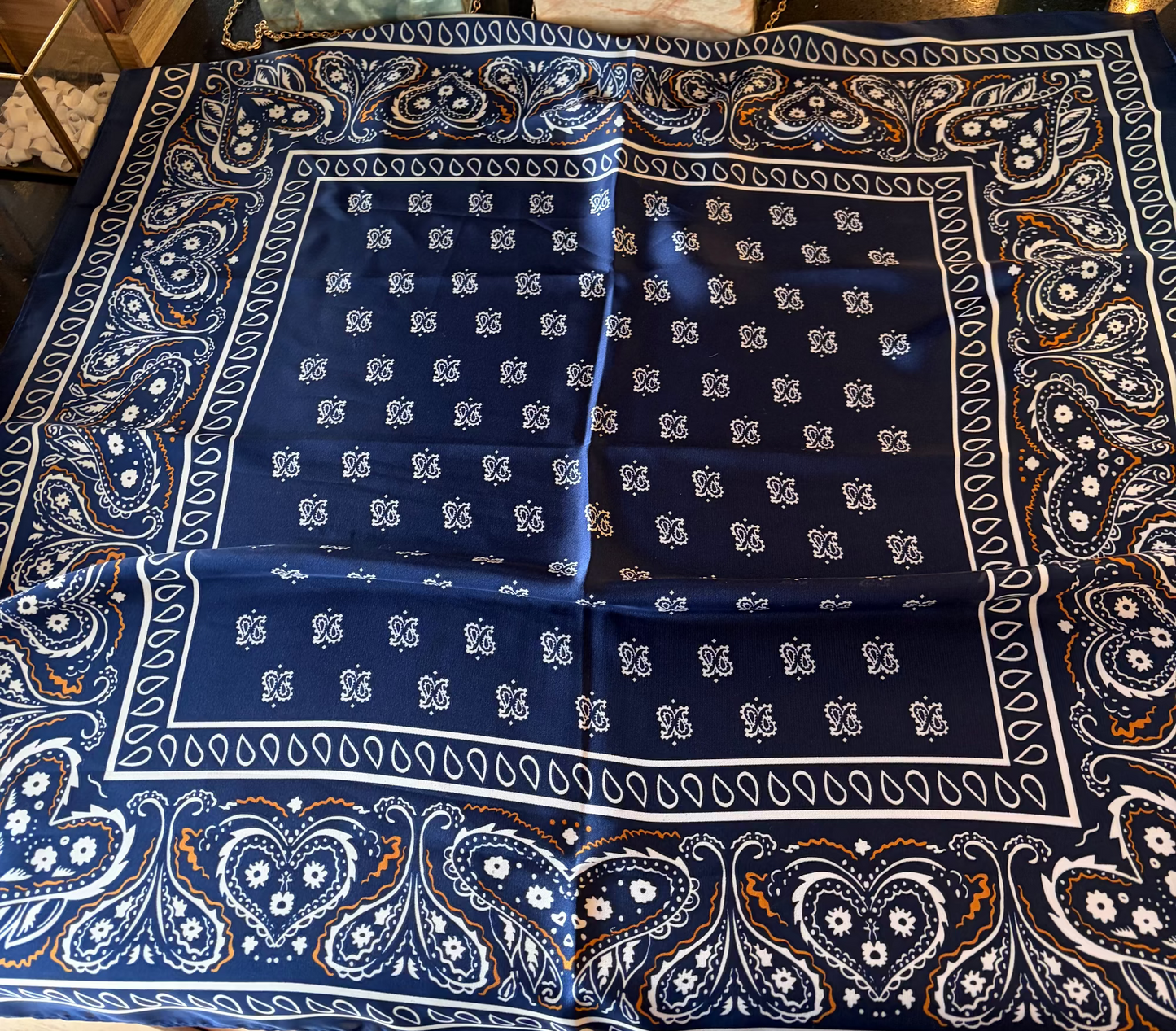 Midnight Paisley Scarf