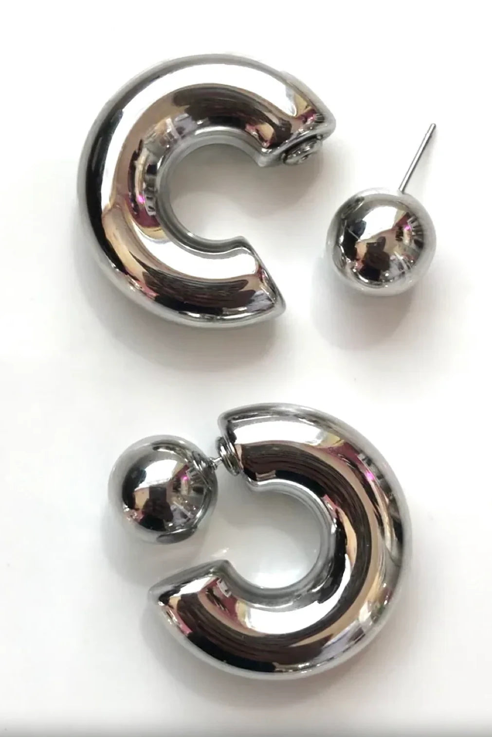 Reverse Hoop Earrings