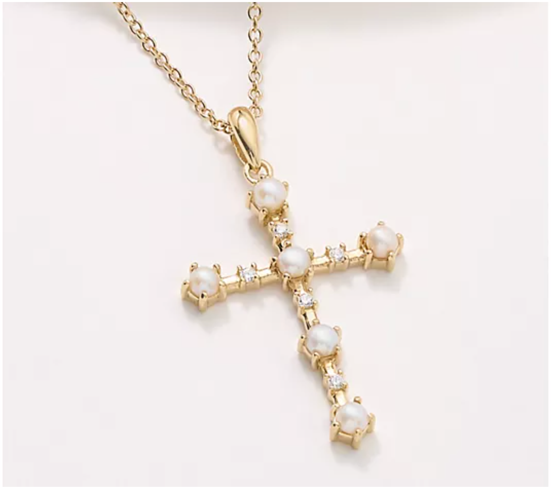 Golden Pearl Cross