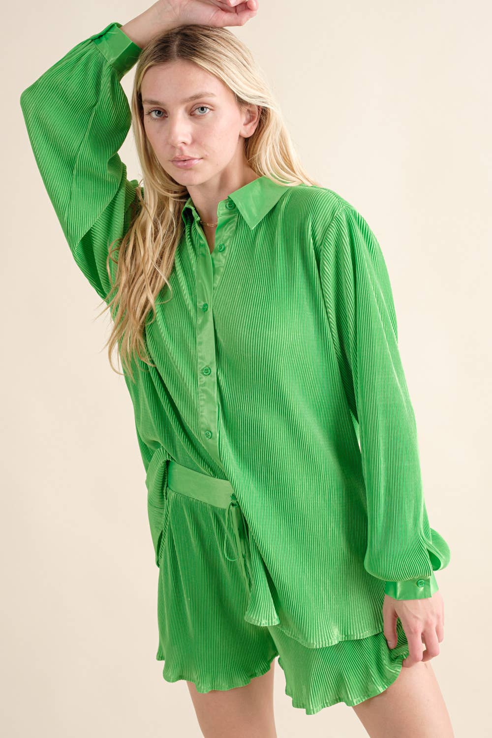 Gina Accordian Blouse Short Lounge Set