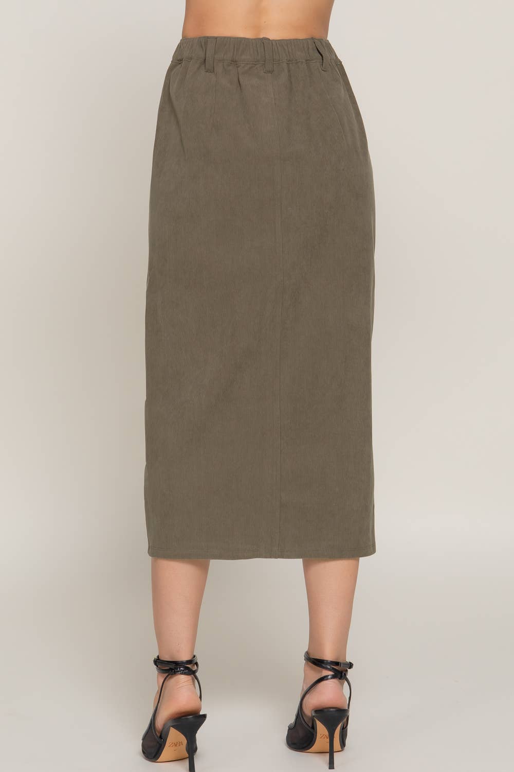 Manuella  Corduroy Midi Skirt