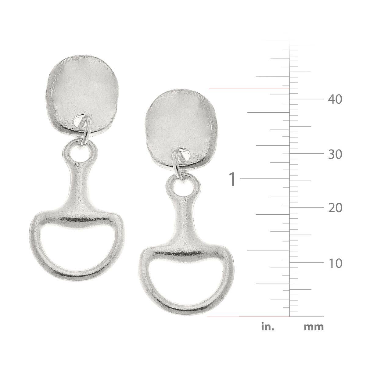 Silver Horsebit Earrings