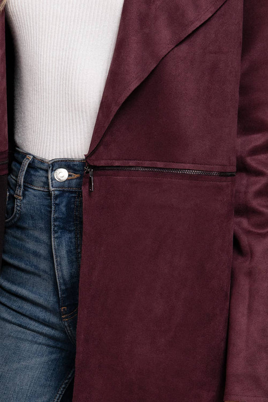 Miranda Faux Suede Car Coat