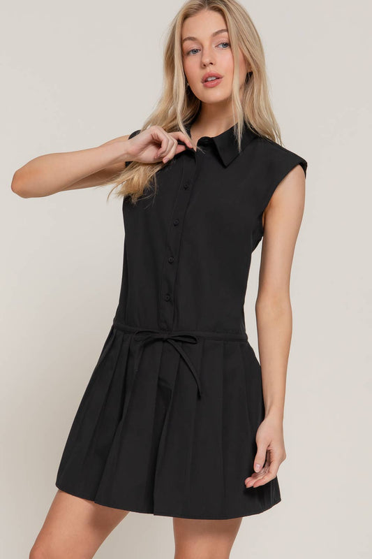 Jenica Pleats Woven Dress