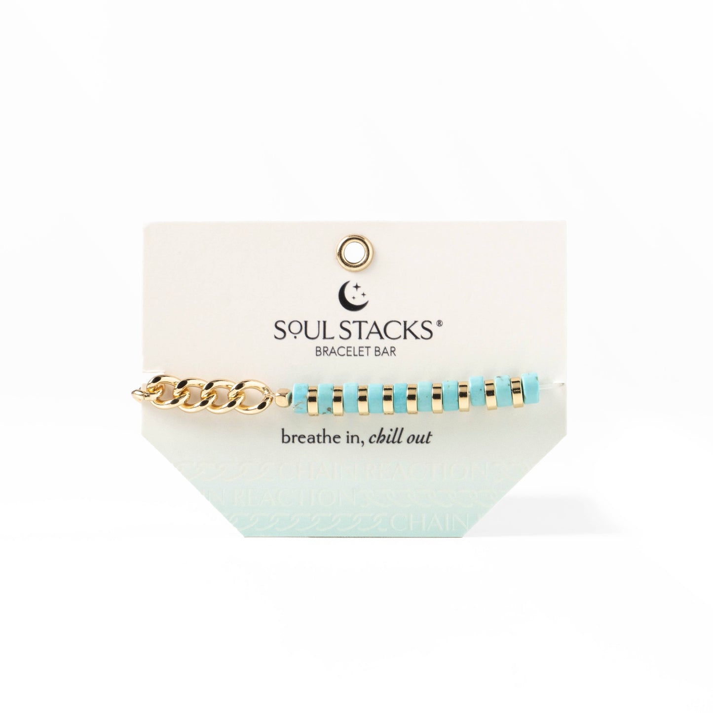 Soul Stacks Bracelet Bar Chain Reaction Collection Open Stoc: White Howlite
