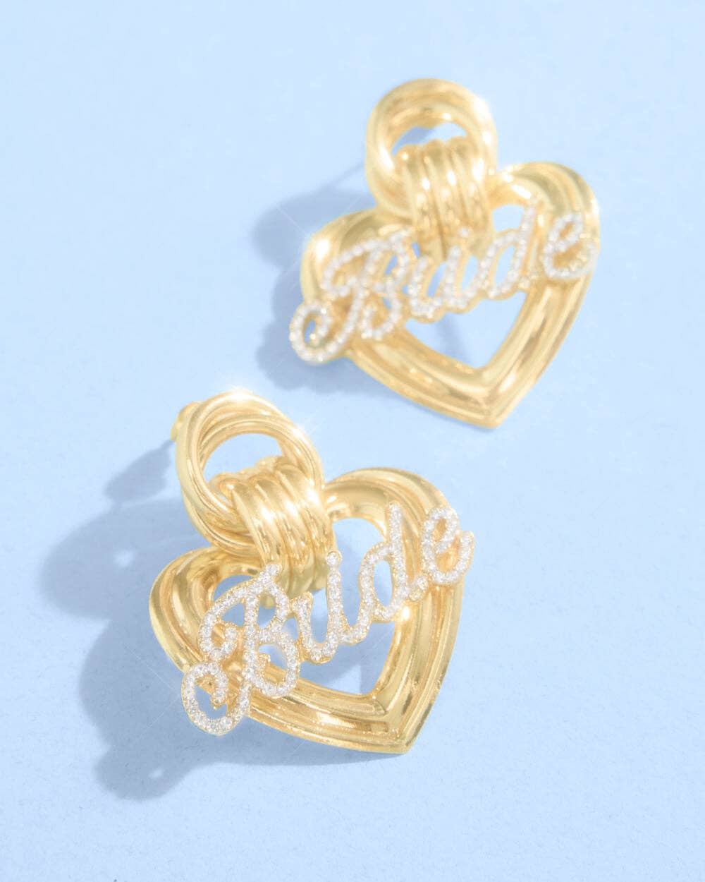 Heart of Gold Bride Earrings