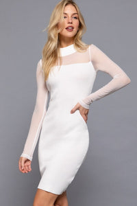 Amanda Mesh Knit Dress Mini