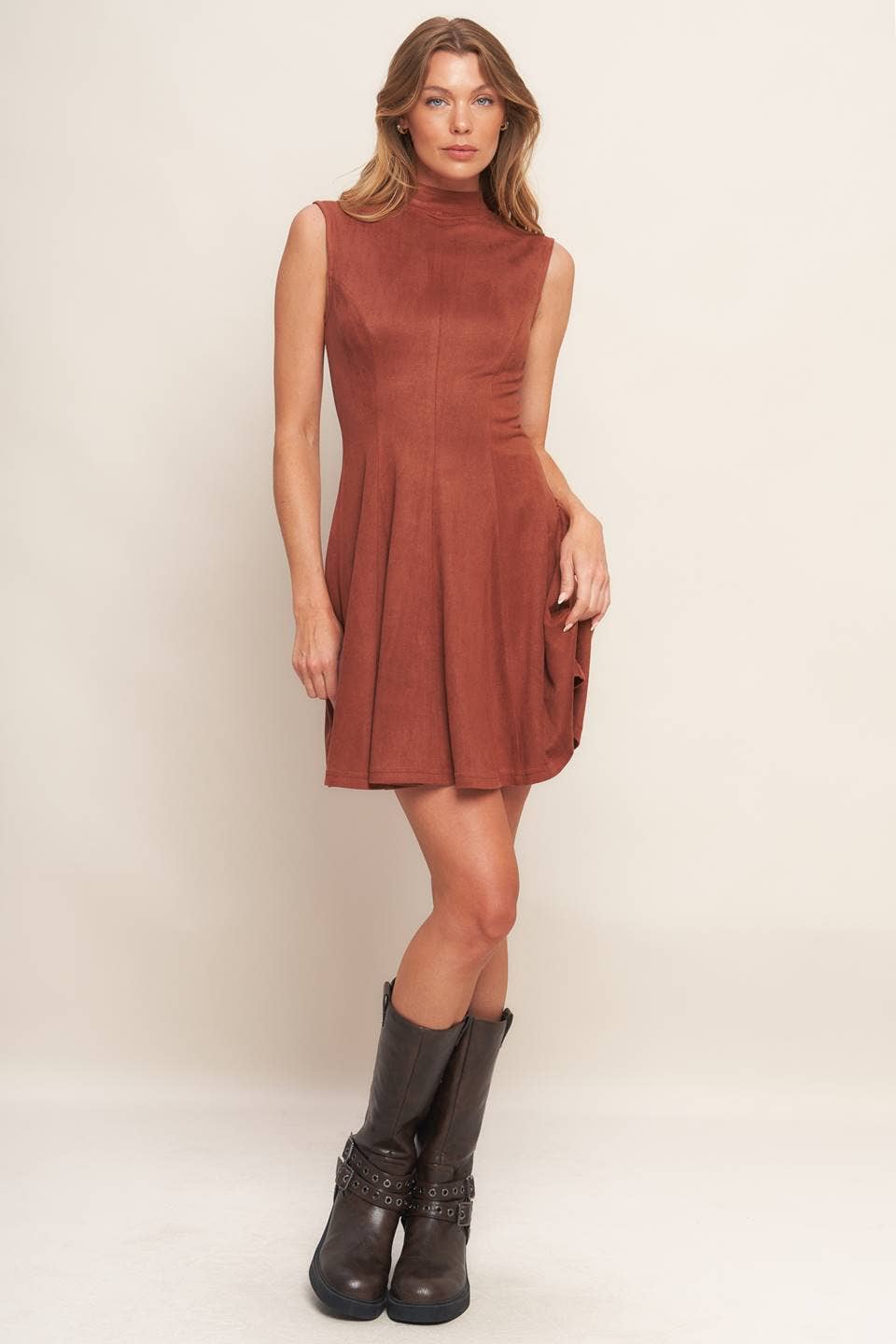 Sophia Suede Dress
