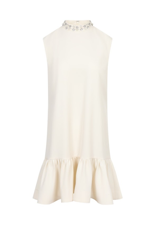 Embellished Collar Mini Dress