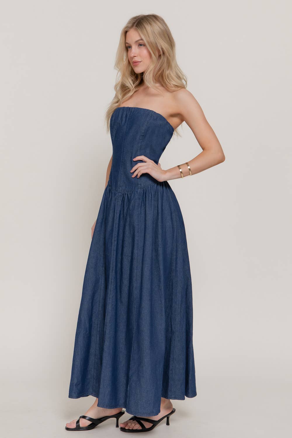 Denim  Midi Dress