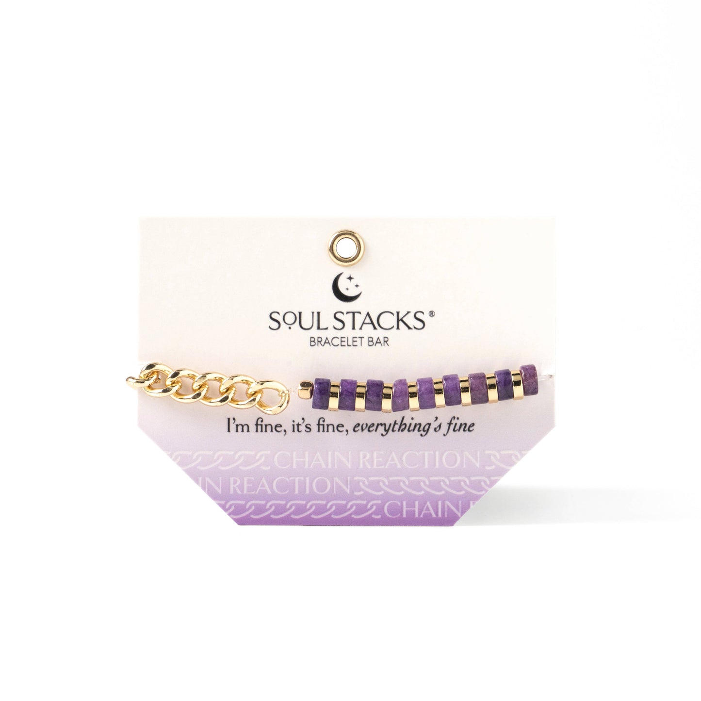Soul Stacks Bracelet Bar Chain Reaction Collection Open Stoc: White Howlite