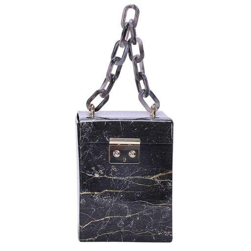 Crossbody Marble Glazed Box Purse - Shop The Golden Girl