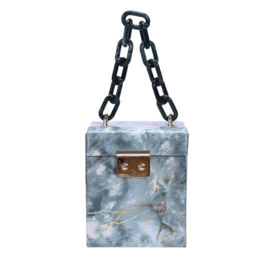 Crossbody Marble Glazed Box Purse - Shop The Golden Girl