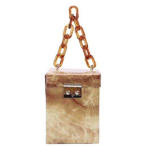 Crossbody Marble Glazed Box Purse - Shop The Golden Girl