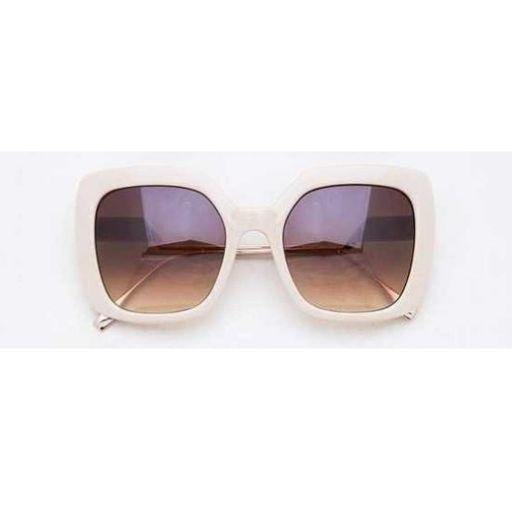 Sunglasses with Wide plastic frames with gold legs 