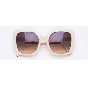Sunglasses with Wide plastic frames with gold legs 