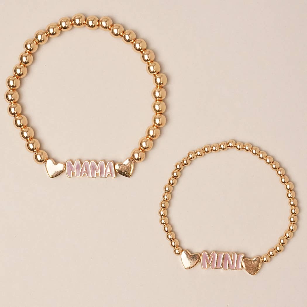Mama and Mini Set of 2 Stretch Bracelets