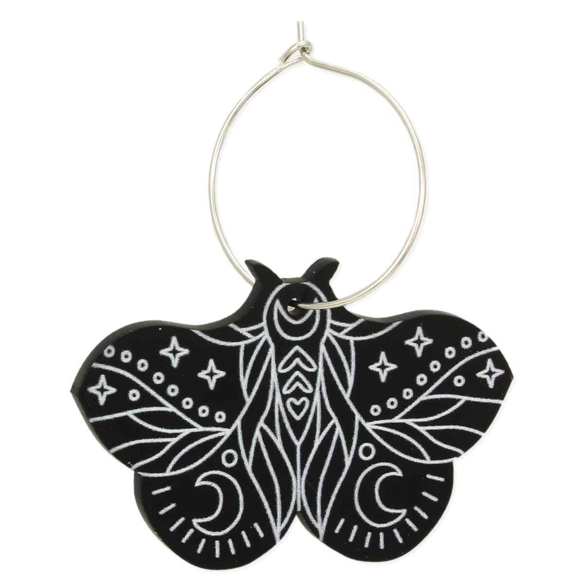 Luna Moth Hoop Earrings