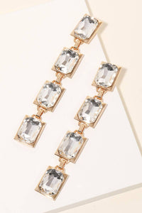 Layered Crystal Drop Earrings