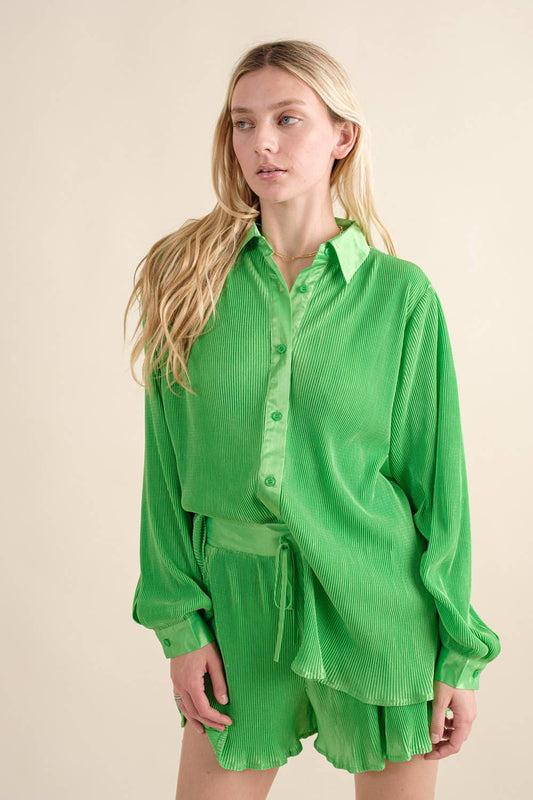 Gina Accordian Blouse Short Lounge Set