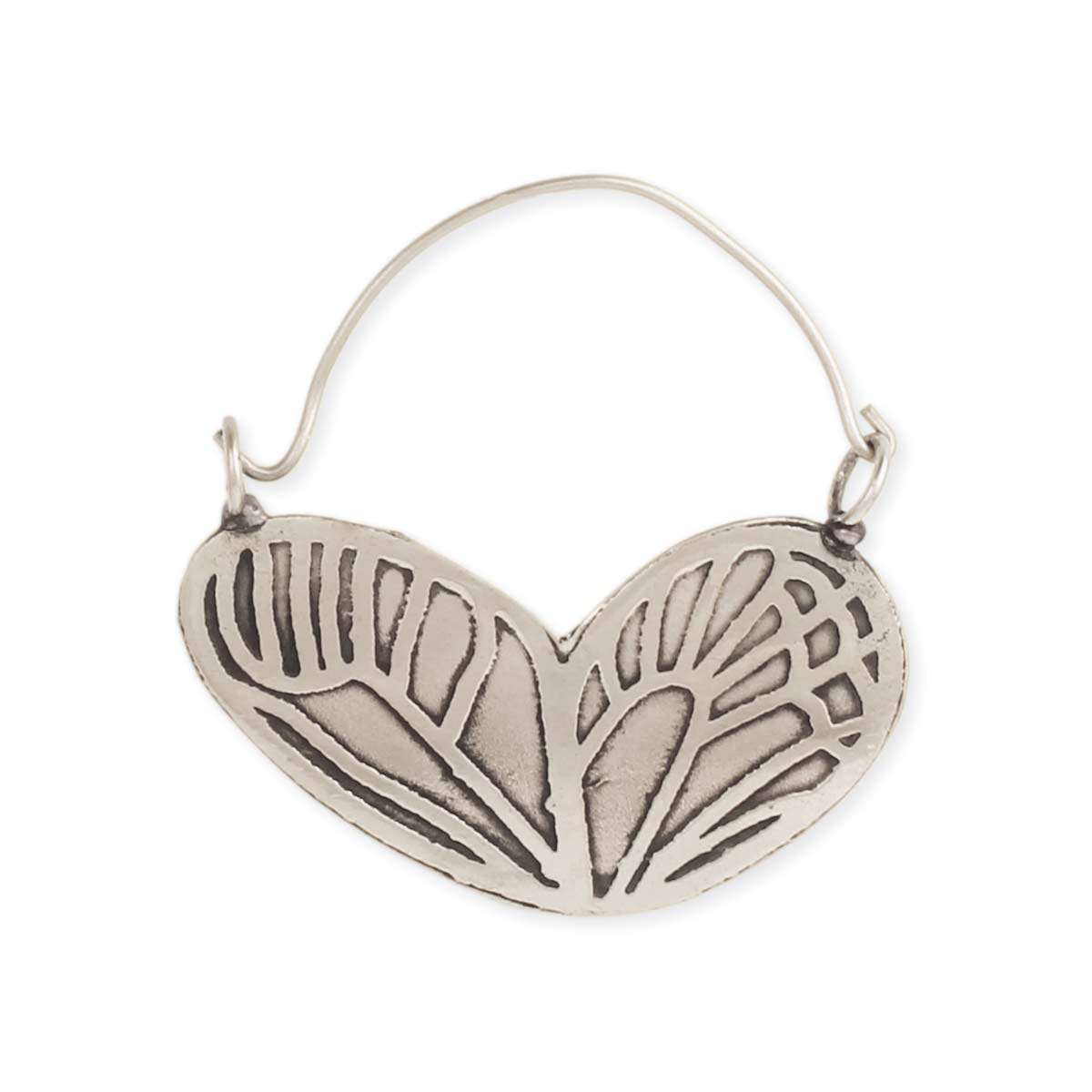 Butterfly Effect Silver Wing Hoop Earring